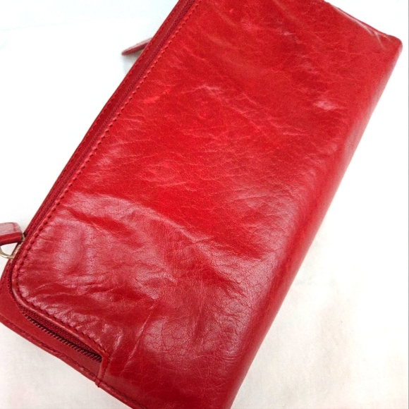Elegant Red Leather Clutch - Picture 8 of 10